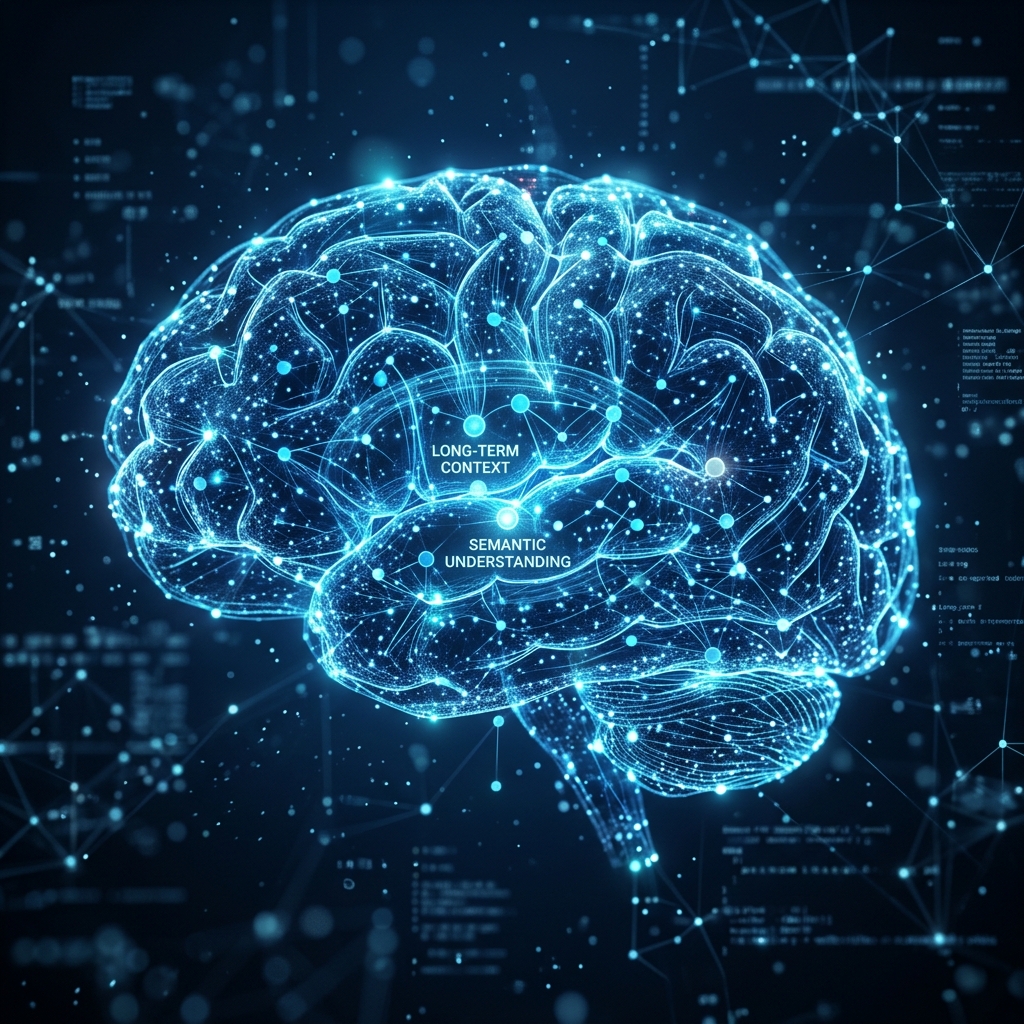 Grafo de memoria semántica con contexto a largo plazo en sistema de IA con MCP